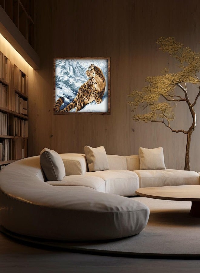Durgdas Paint by Numbers Kit - DIY Canvas Landscape Art for All Ages, Perfect for Living Room, Bedroom, or Office Décor, No Frame Included (Snow Leopard) - Image 4